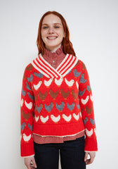 CHIRP RED SWEATER