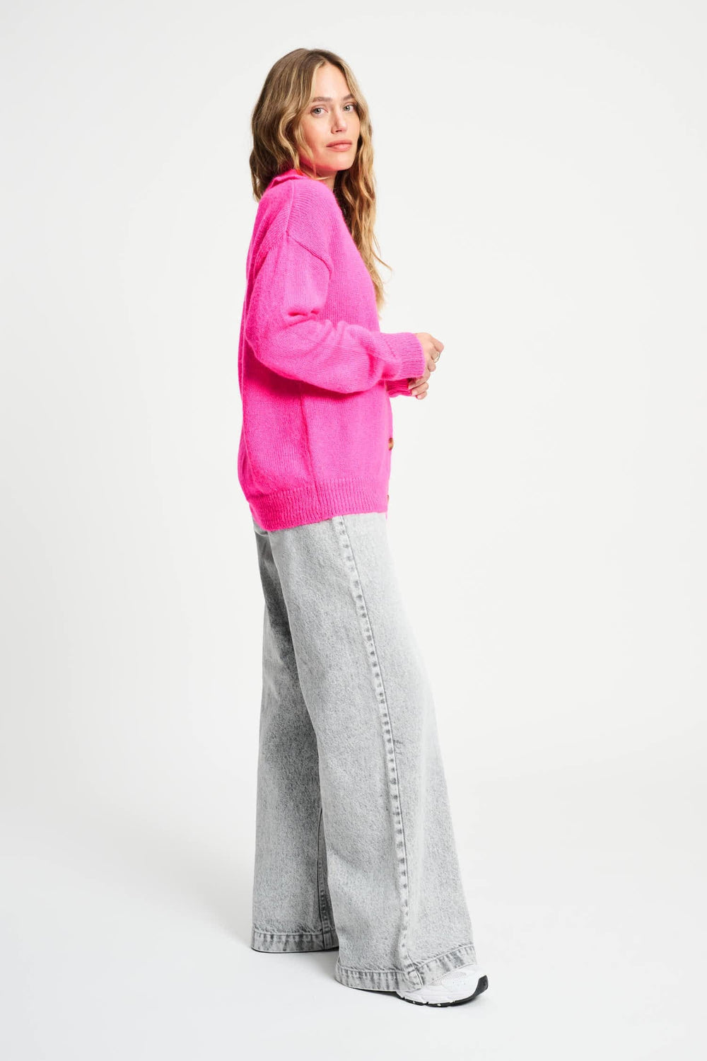 Dashing Pink Cardigan - POM Amsterdam - Orchid Boutique