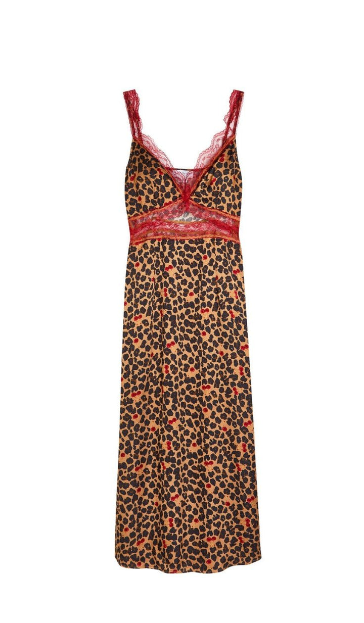 Mimi Cherry Leopard Print Dress - Never Fully Dressed - Orchid Boutique