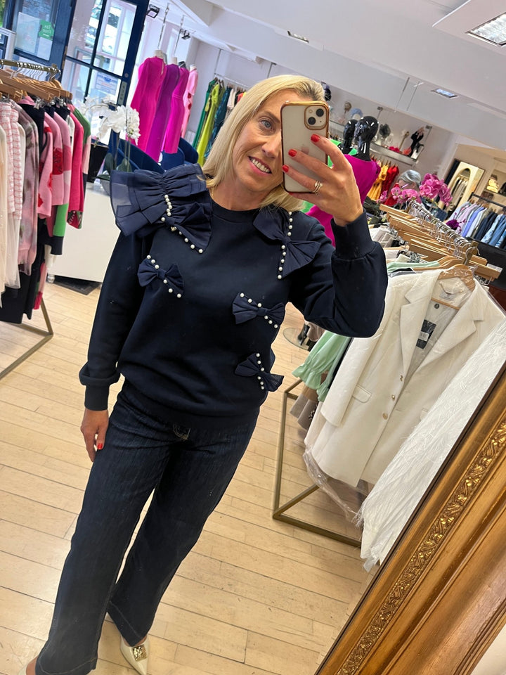 Bows Dark Blue - Fracomina - Orchid Boutique