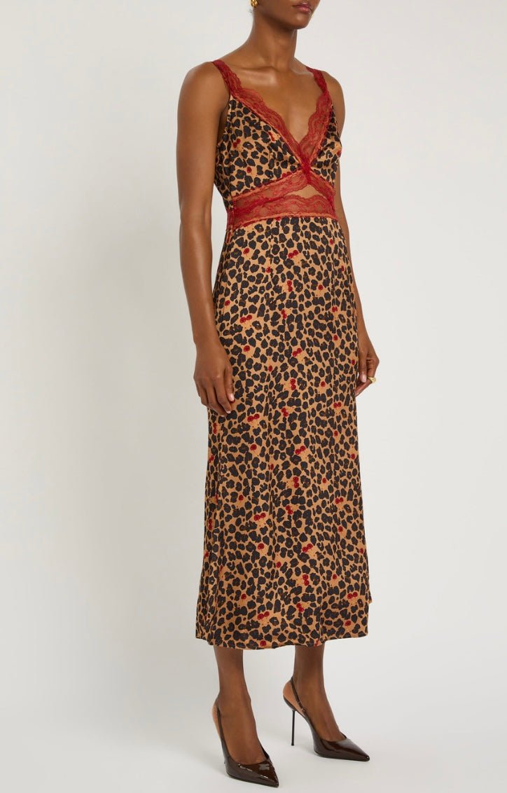 Mimi Cherry Leopard Print Dress - Never Fully Dressed - Orchid Boutique