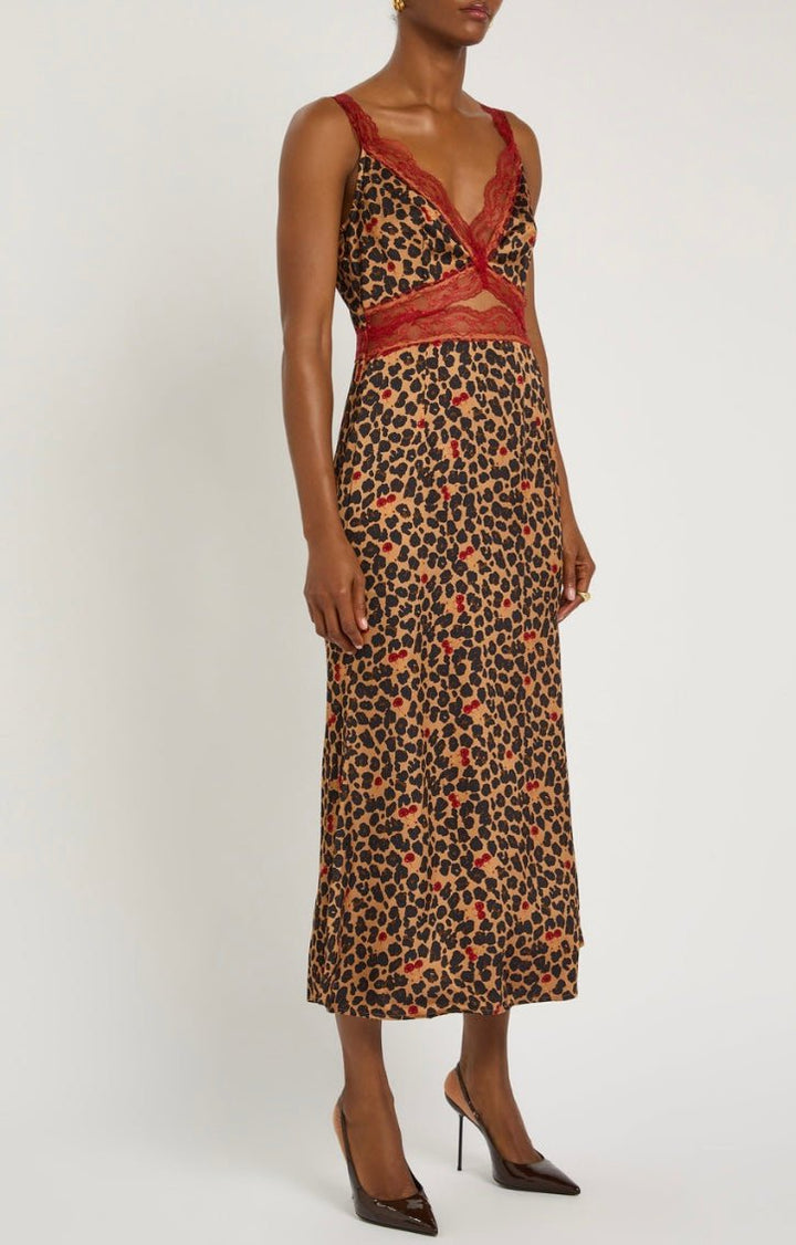 Mimi Cherry Leopard Print Dress - Never Fully Dressed - Orchid Boutique