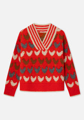 CHIRP RED SWEATER