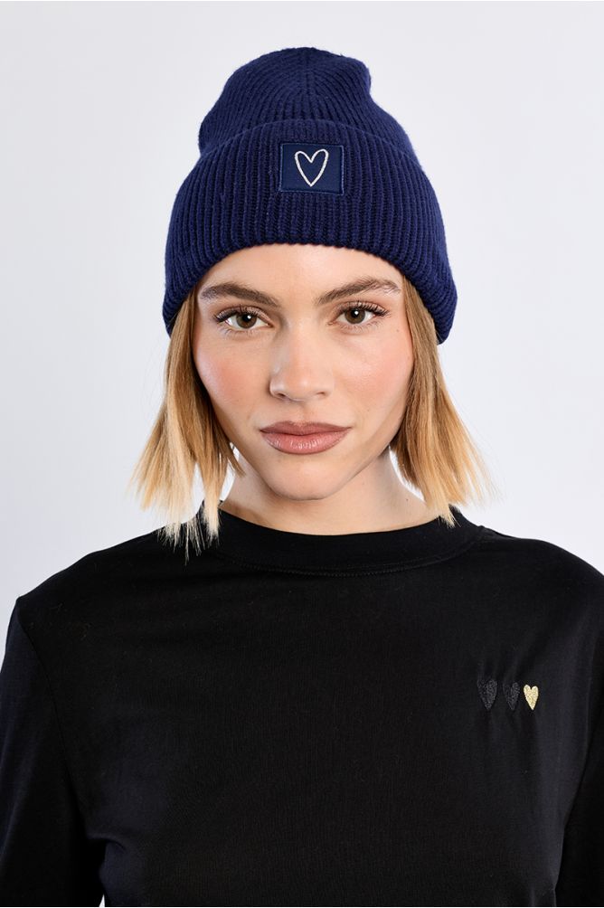 Heart Hat Navy