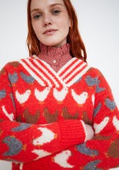 CHIRP RED SWEATER