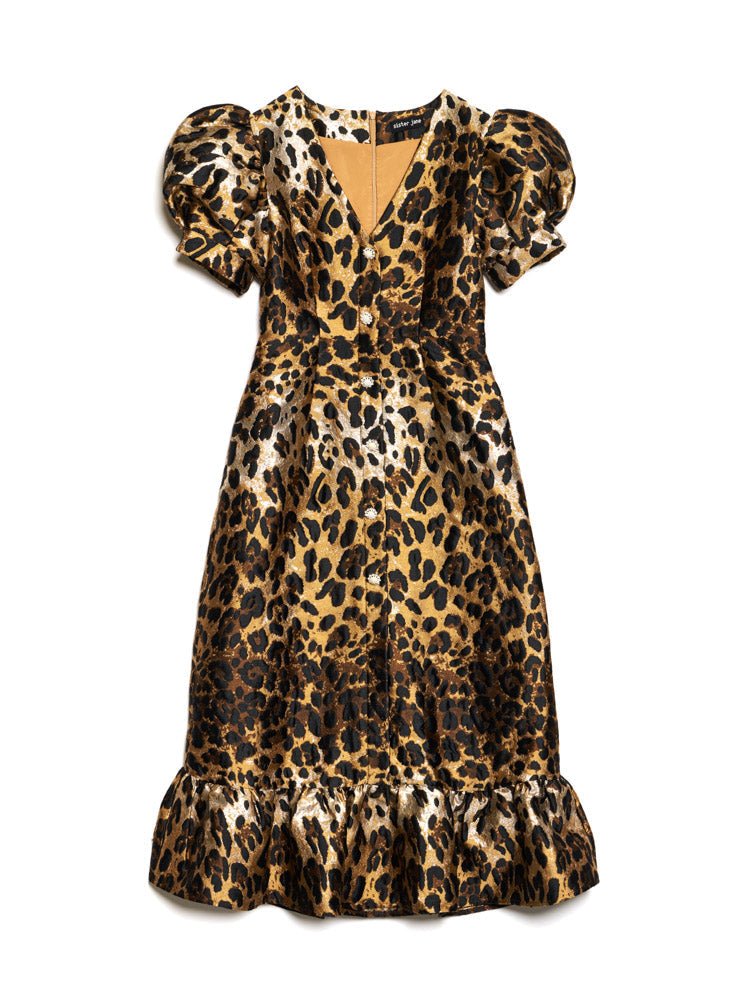Suite Leopard Jacquard Midi Dress