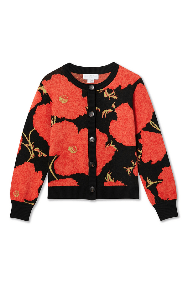 Black Poppy Cardigan - Never Fully Dressed - Orchid Boutique