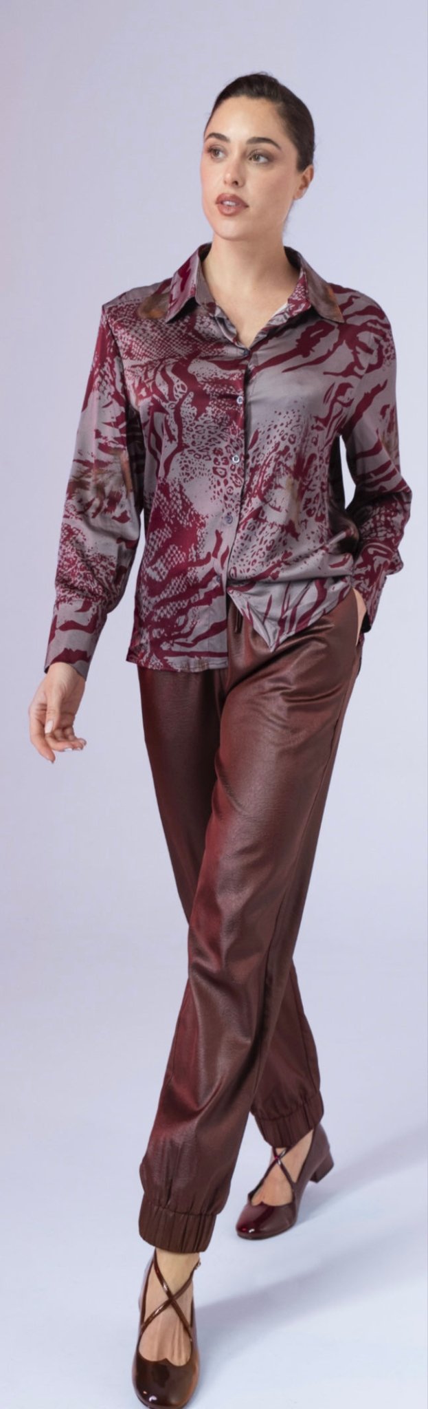 Depth Trousers Burgundy - Anonyme - Orchid Boutique