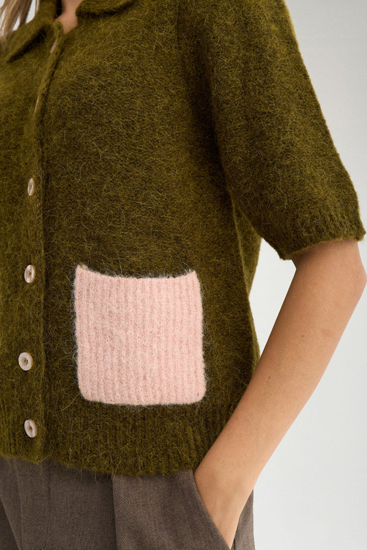 NUSALIA CARDIGAN - Fir Green