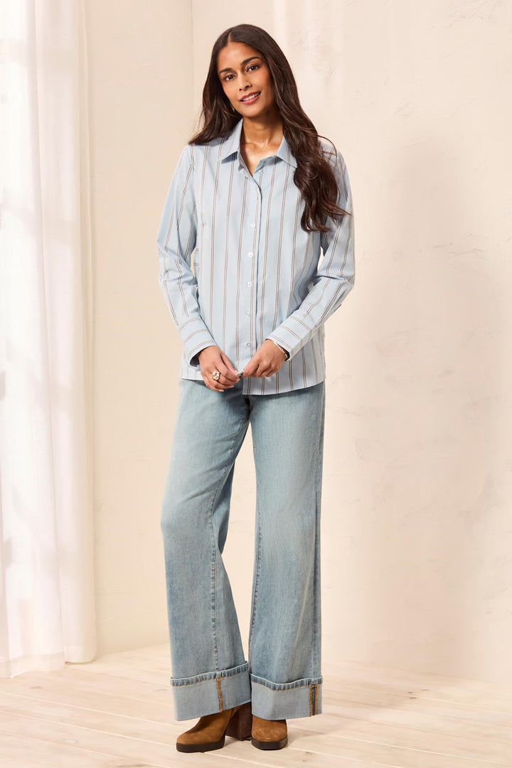 Blue Fog Stripped Shirt