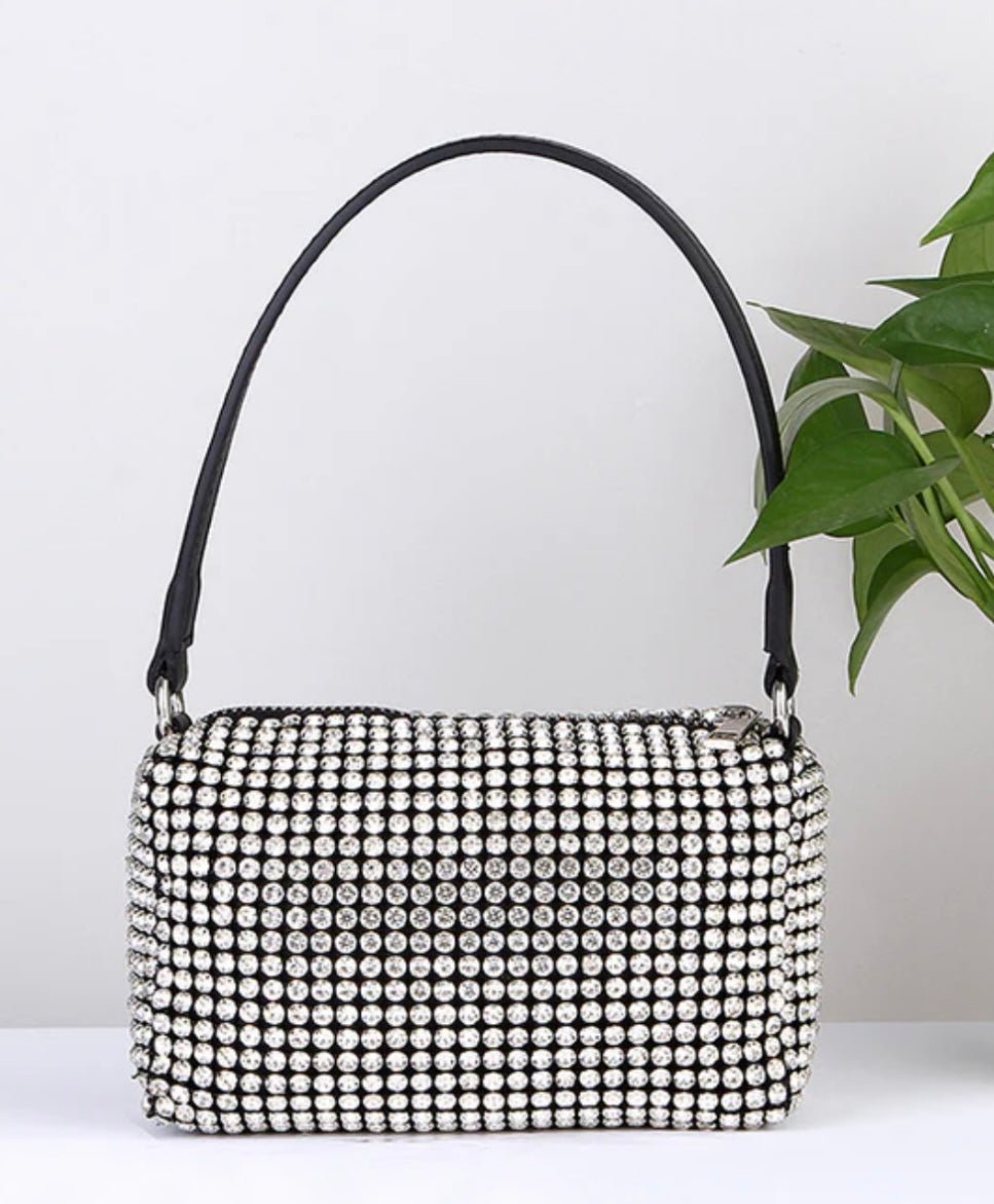 Black & Silver Rectangular Bag - Orchid Boutique - Orchid Boutique