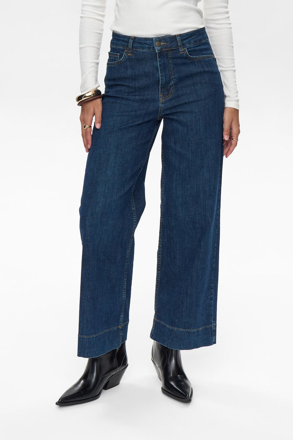 Paris Cropped Dark Blue - Numph - Orchid Boutique