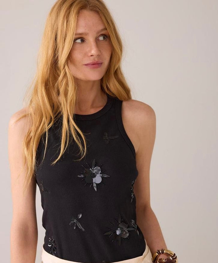 3D EmbellishmentTank Top - Orchid Boutique - Orchid Boutique