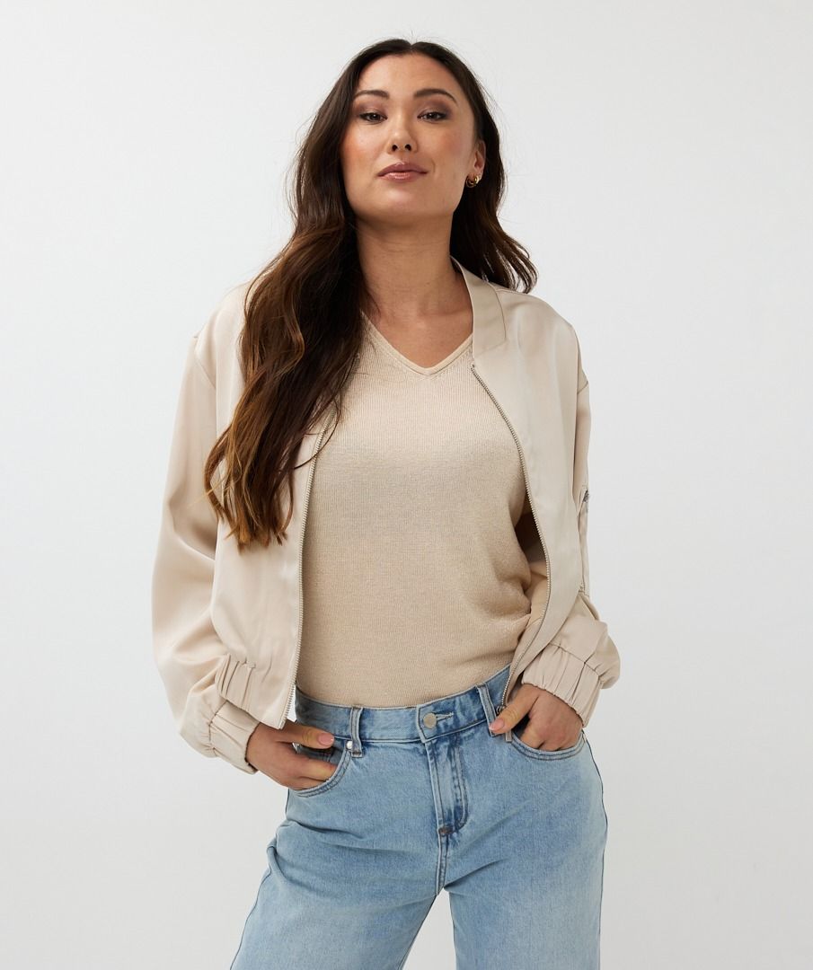 Satin Bomber Jacket