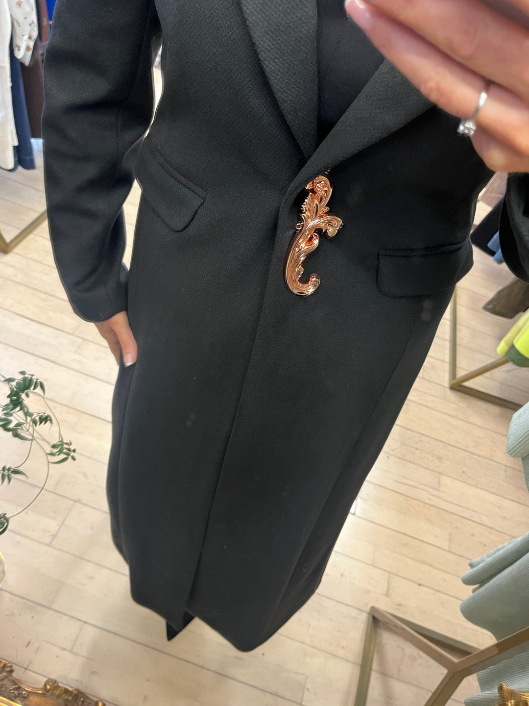 Vivienne Black coat - Fracomina - Orchid Boutique