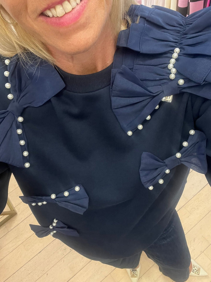 Bows Dark Blue - Fracomina - Orchid Boutique