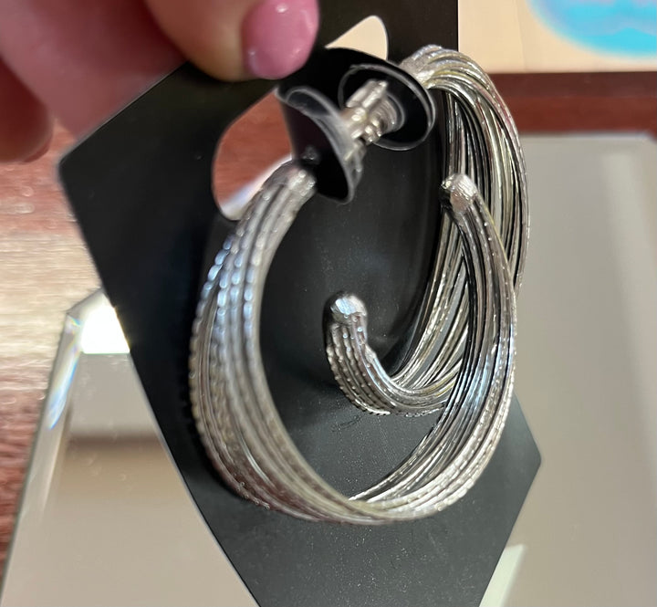 Silver Multi Row Hoop - Orchid Boutique - Orchid Boutique
