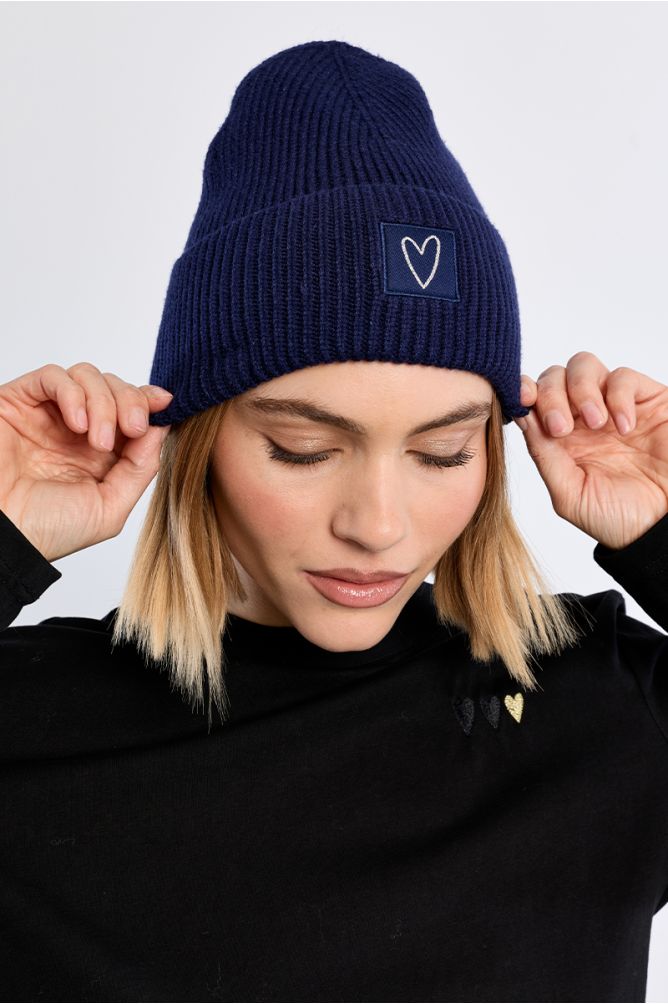 Heart Hat Navy