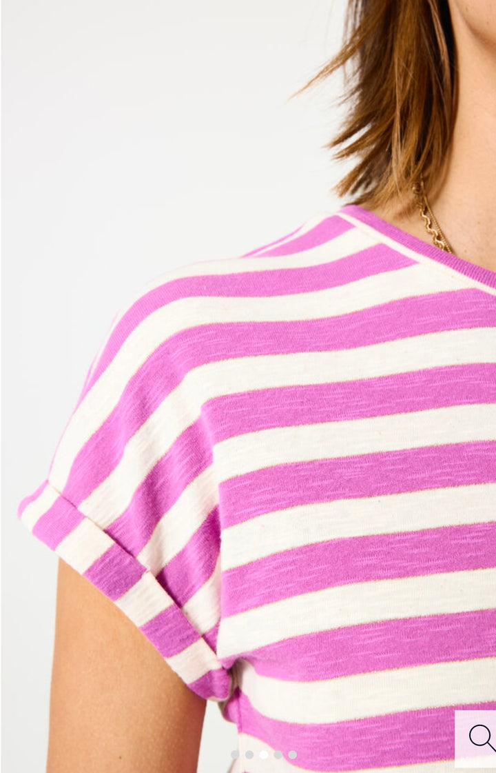 Striped Tee Pink