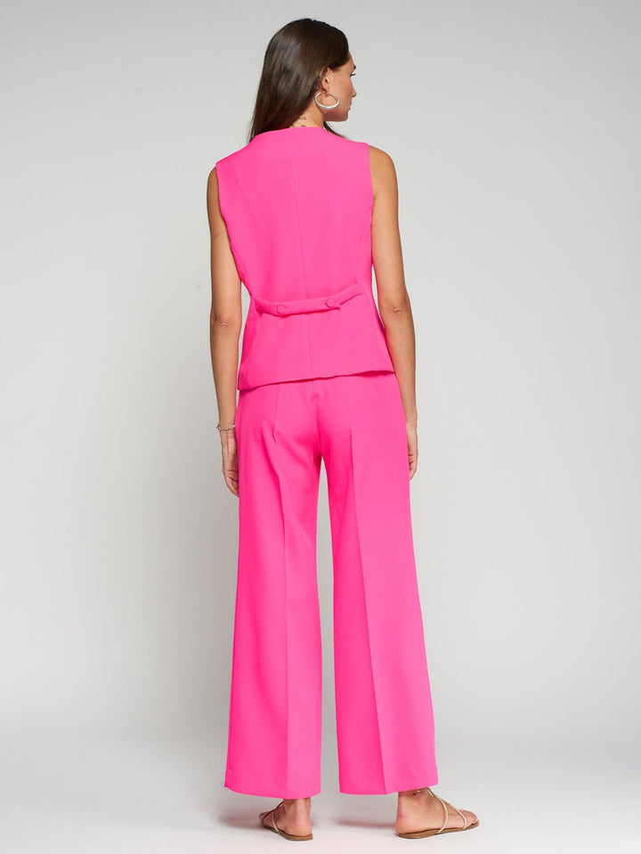 Crep Fucsia Pants - Vilagallo - Orchid Boutique