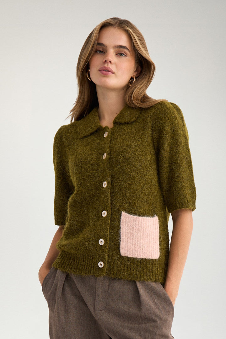 NUSALIA CARDIGAN - Fir Green