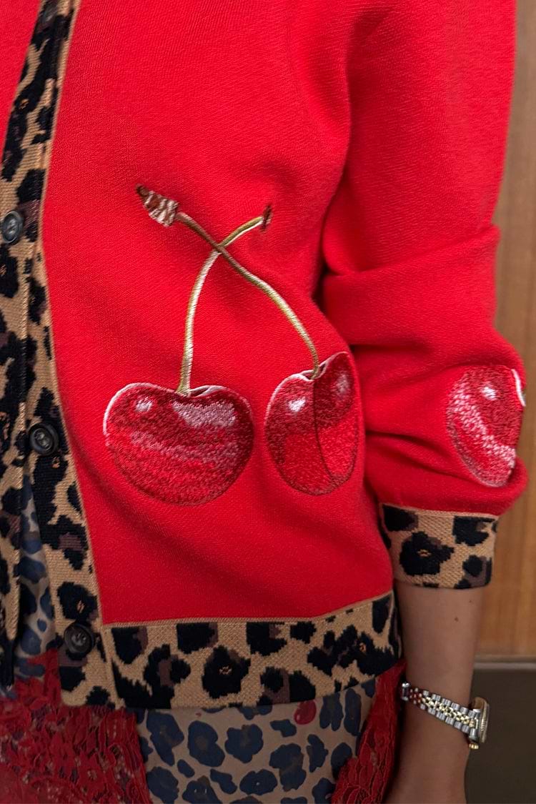 Cherry Holly Cardigan - Never Fully Dressed - Orchid Boutique