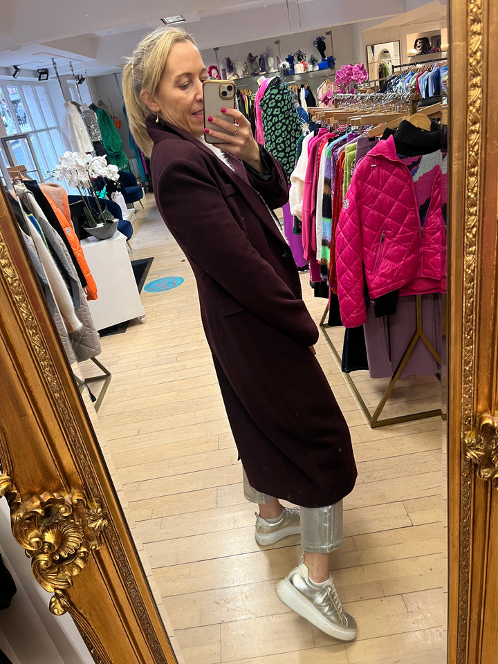 Plum Coat | Access | Orchid Boutique