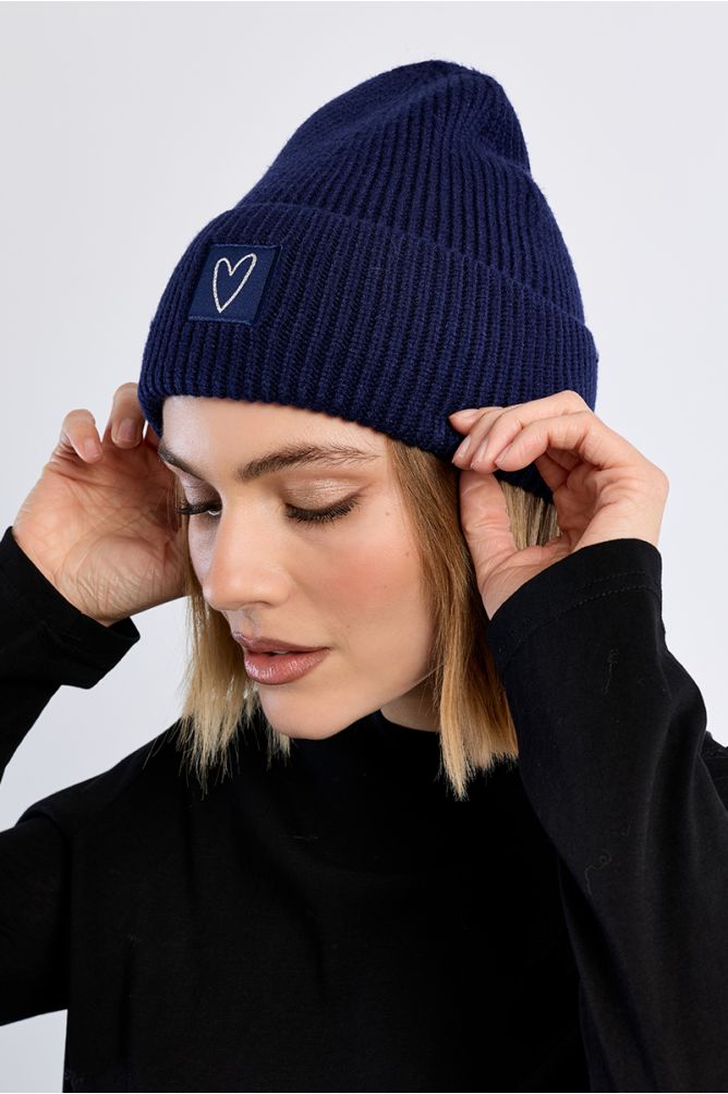 Heart Hat Navy