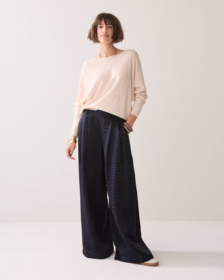 Blue Noir Metallic Trouser - Summum - Orchid Boutique