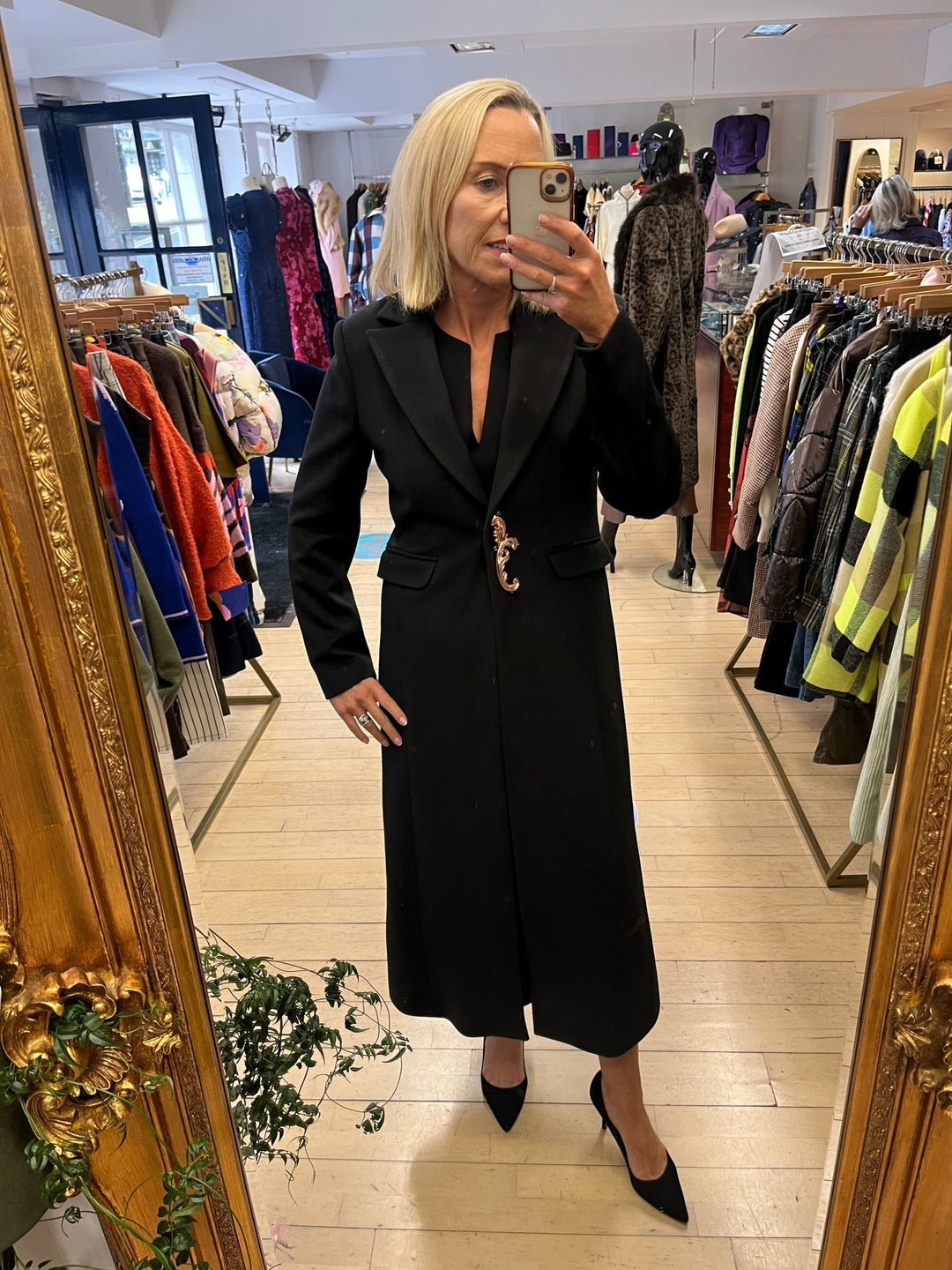 Vivienne Black coat - Fracomina - Orchid Boutique