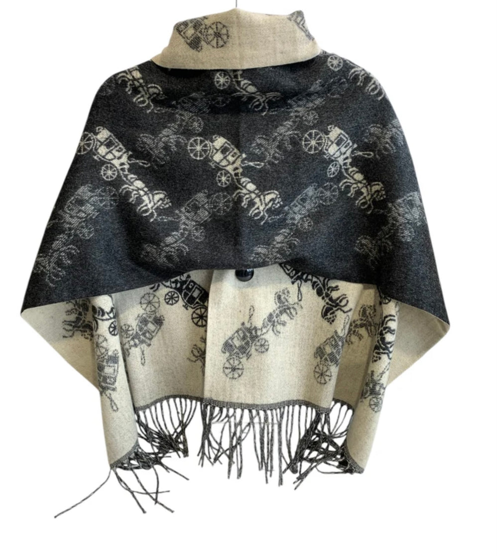 Black Reversible Cape - Orchid Boutique - Orchid Boutique