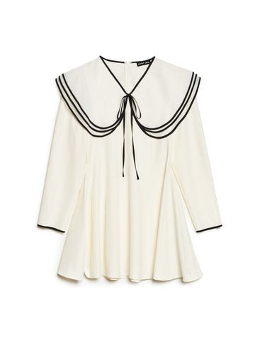 Porcelain Collar Mini Dress