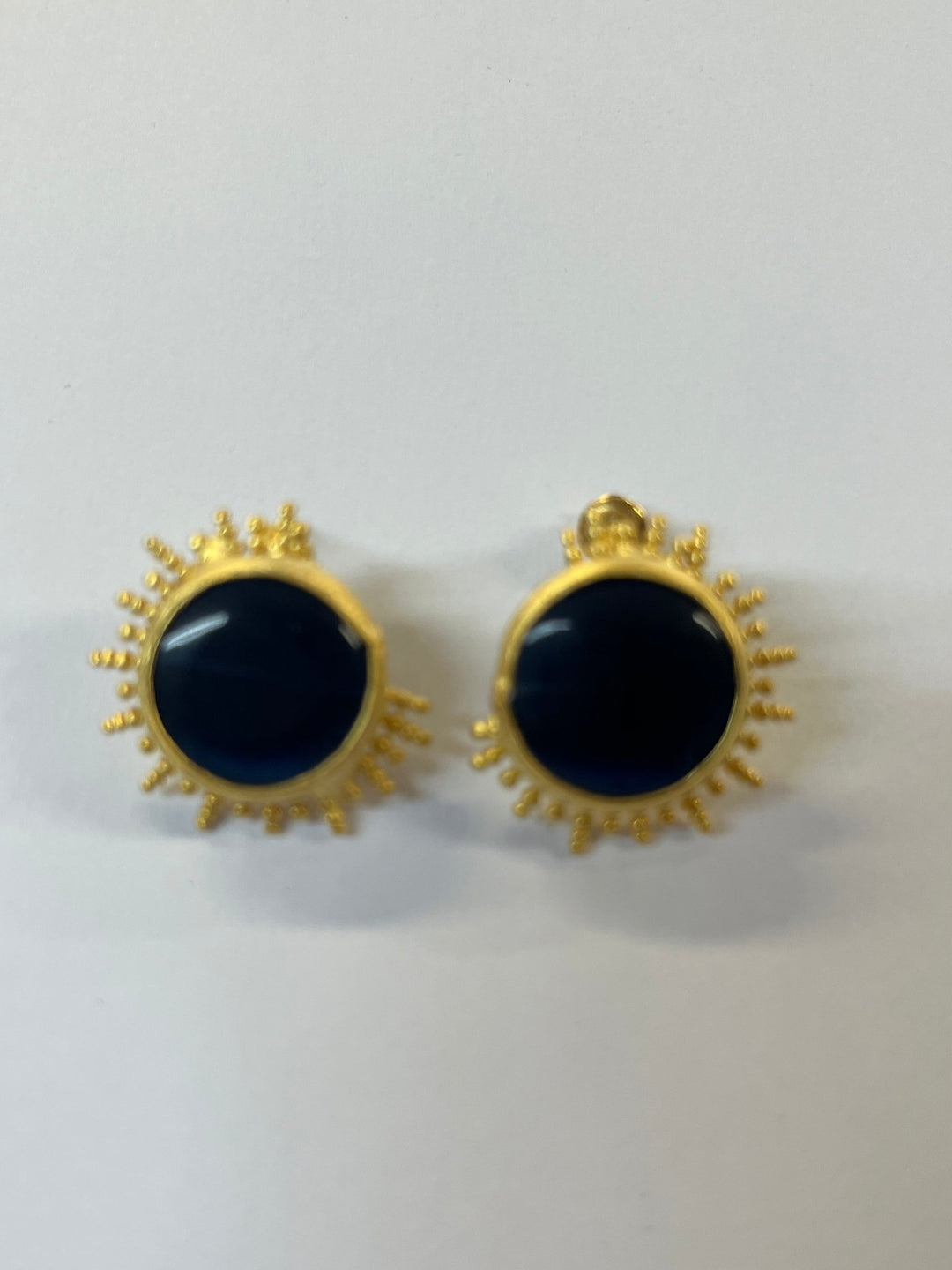 Navy Onyx Stud Earrings - Orchid Boutique - Orchid Boutique