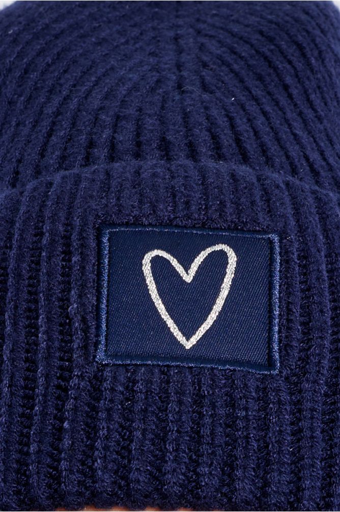 Heart Hat Navy