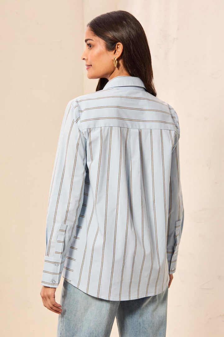 Blue Fog Stripped Shirt
