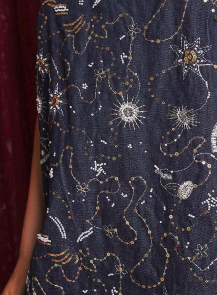 Zodiac Denim Mini Dress - Sister Jane - Orchid Boutique