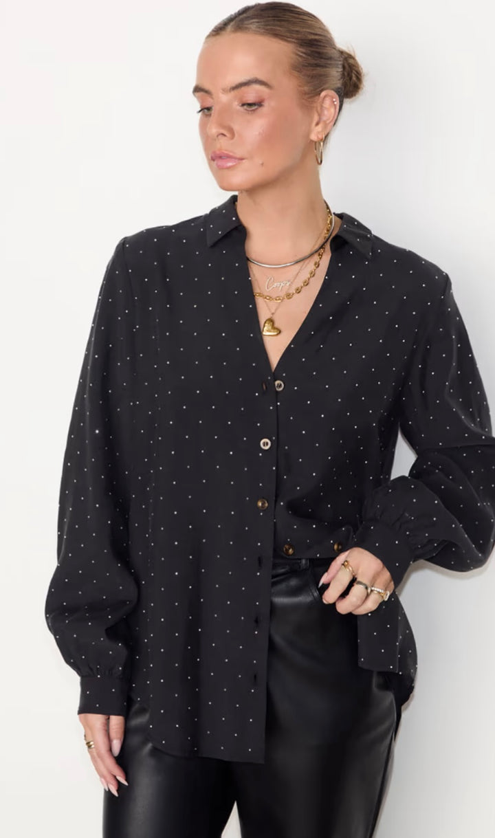 Miley Stud Shirt | Never Fully Dressed | Orchid Boutique