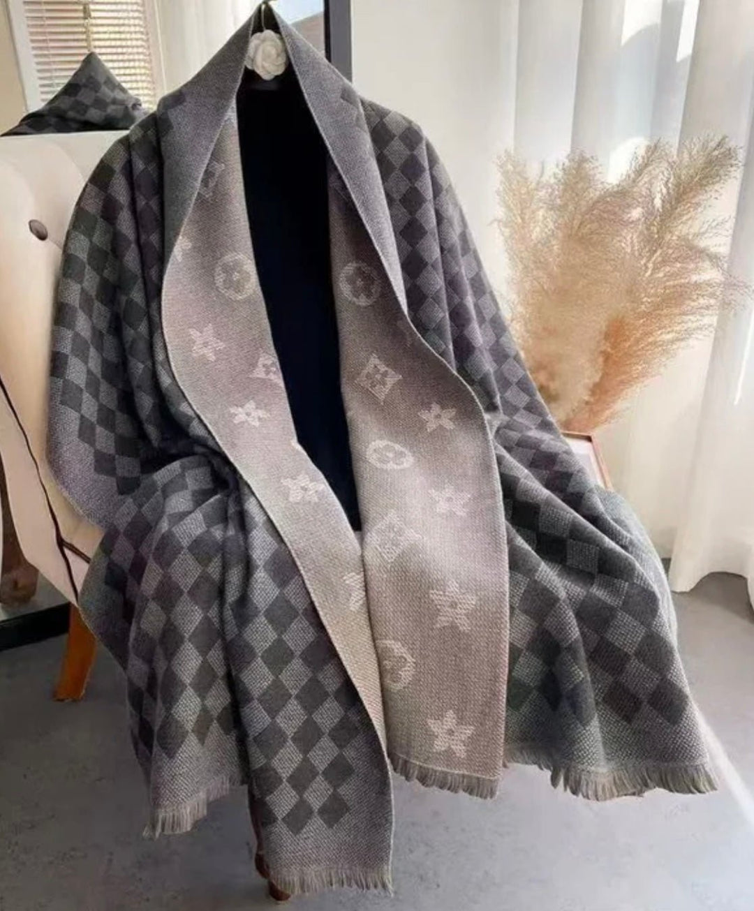 Check Grey scarf - Orchid Boutique - Orchid Boutique