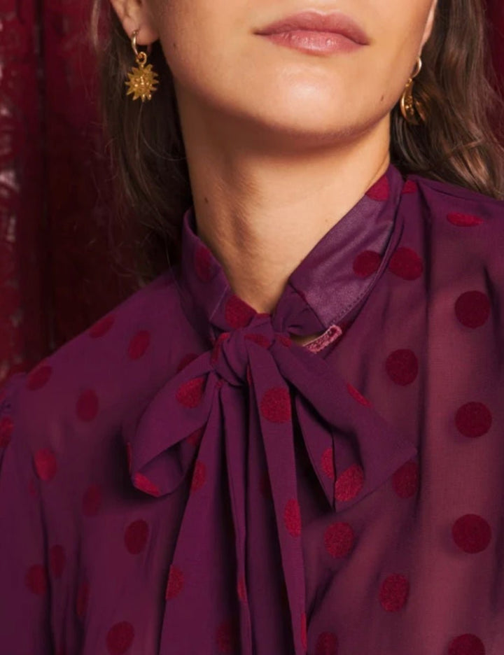 Destiny Spot Bow Blouse - Sister Jane - Orchid Boutique