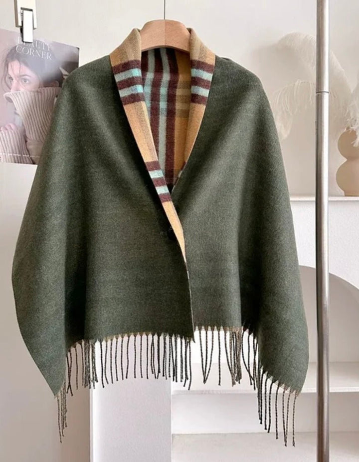 Tartan Reversible Cape - Orchid Boutique - Orchid Boutique