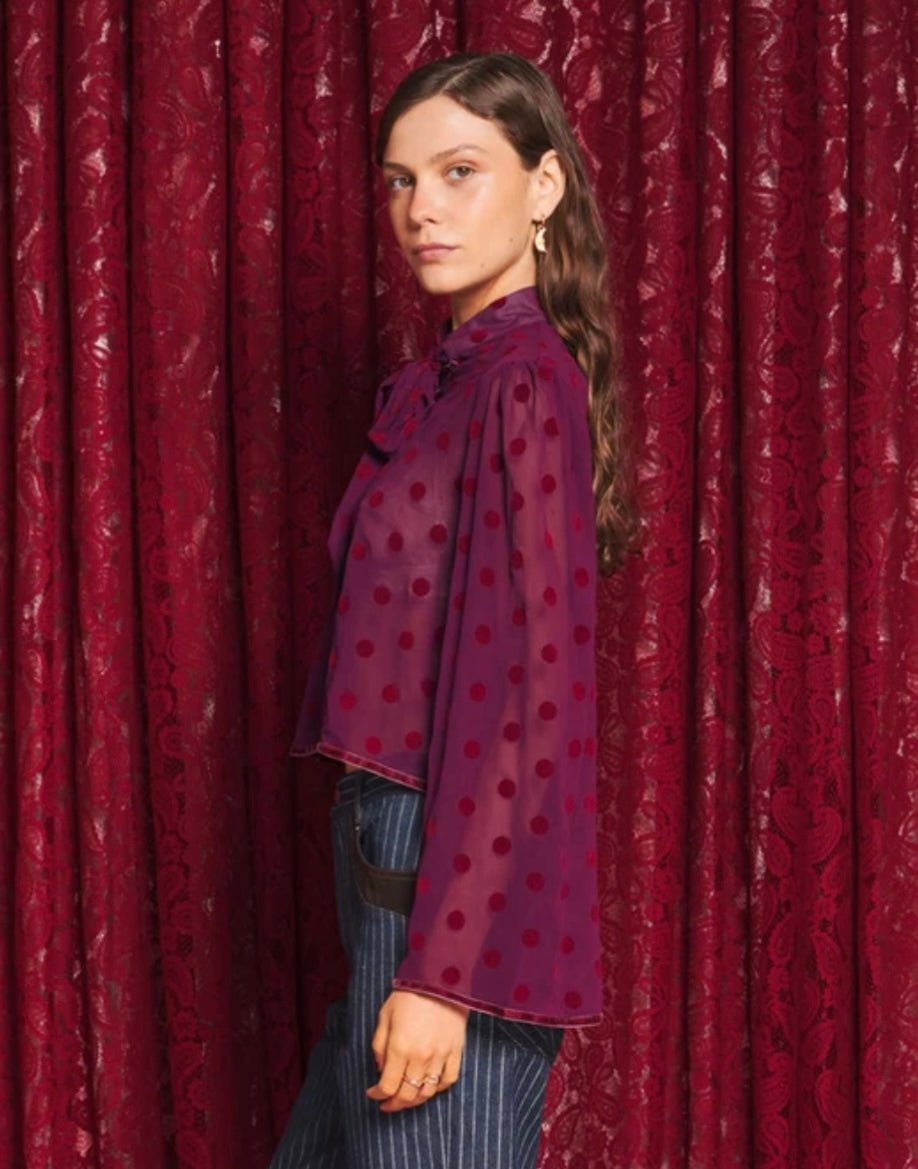 Destiny Spot Bow Blouse - Sister Jane - Orchid Boutique