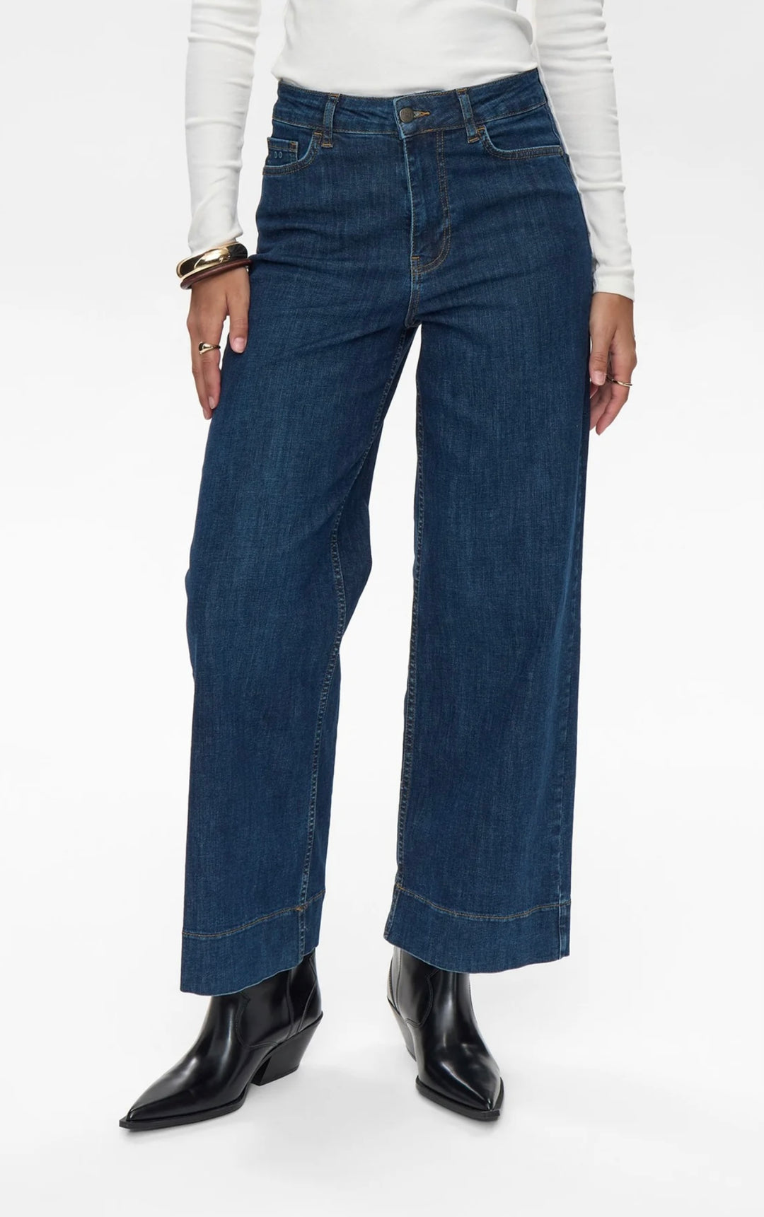 Paris Cropped Dark Blue - Numph - Orchid Boutique