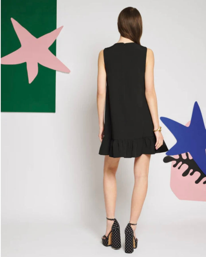Rayon Appliqué Mini Dress