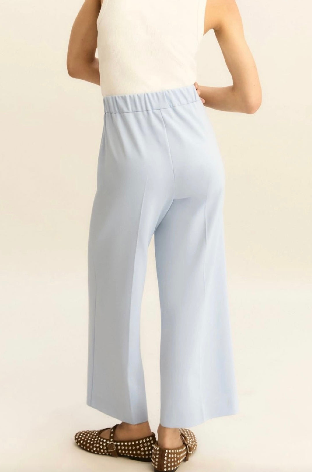 Cropped Blue Trousers - Emme - Orchid Boutique