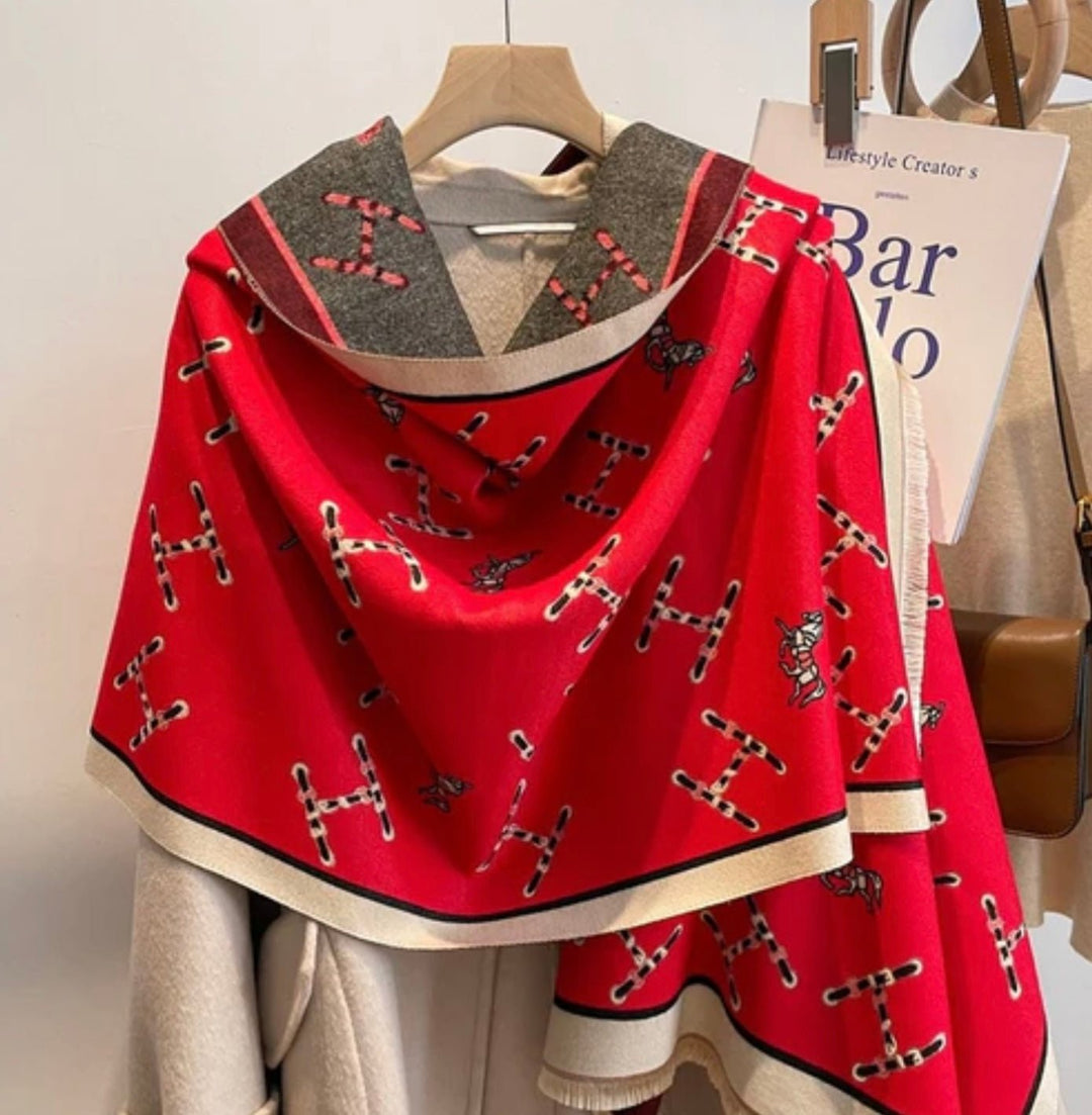 H Red Scarf - Orchid Boutique - Orchid Boutique