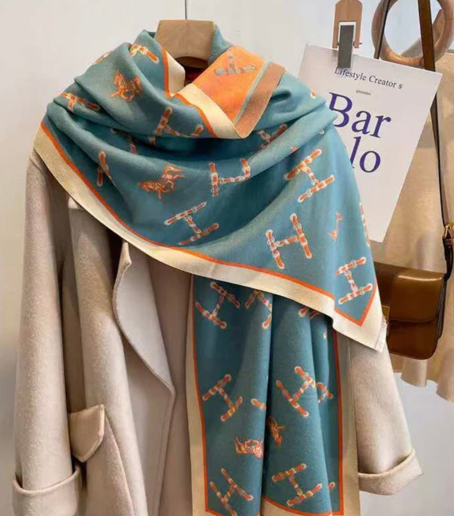 H Duck Egg Scarf - Orchid Boutique - Orchid Boutique