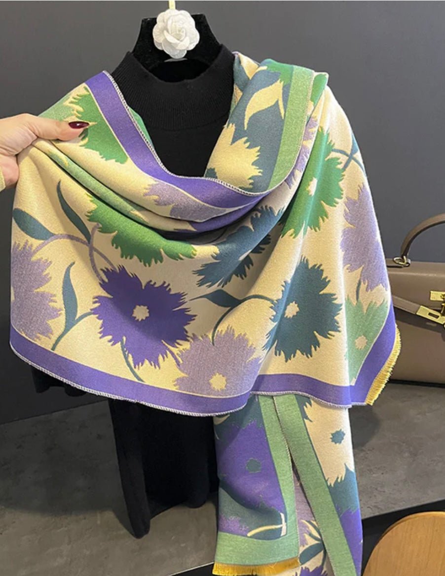 Flowers Scarf - Orchid Boutique - Orchid Boutique