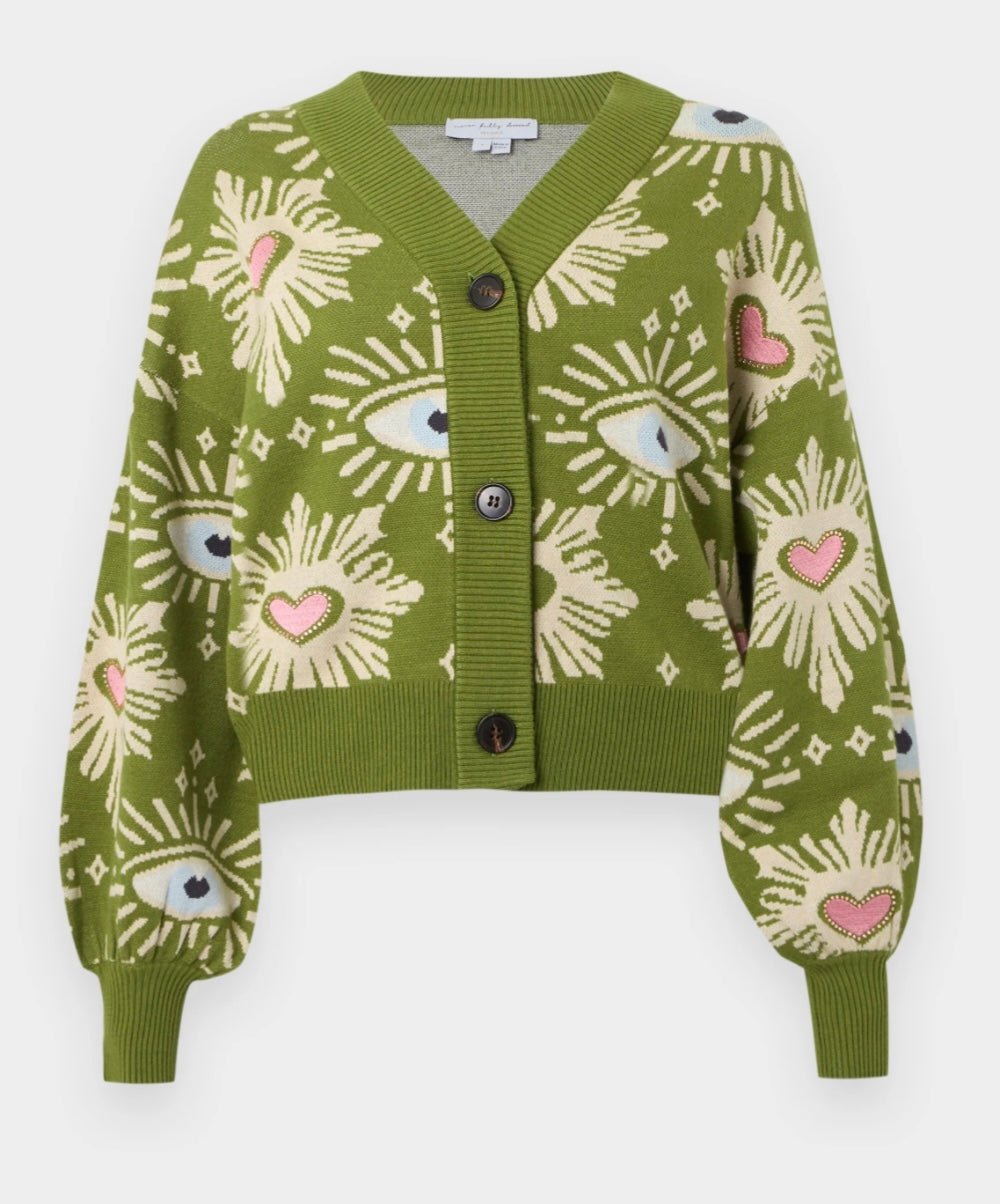 Khaki Eye Cardigan - Never Fully Dressed - Orchid Boutique