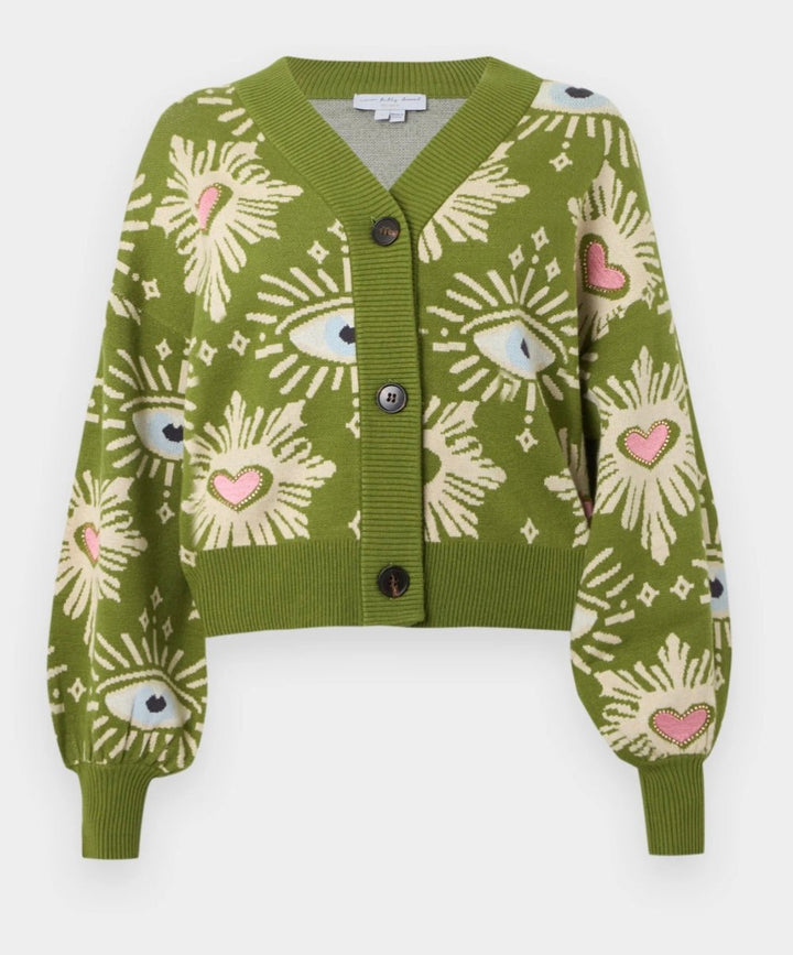 Khaki Eye Cardigan - Never Fully Dressed - Orchid Boutique