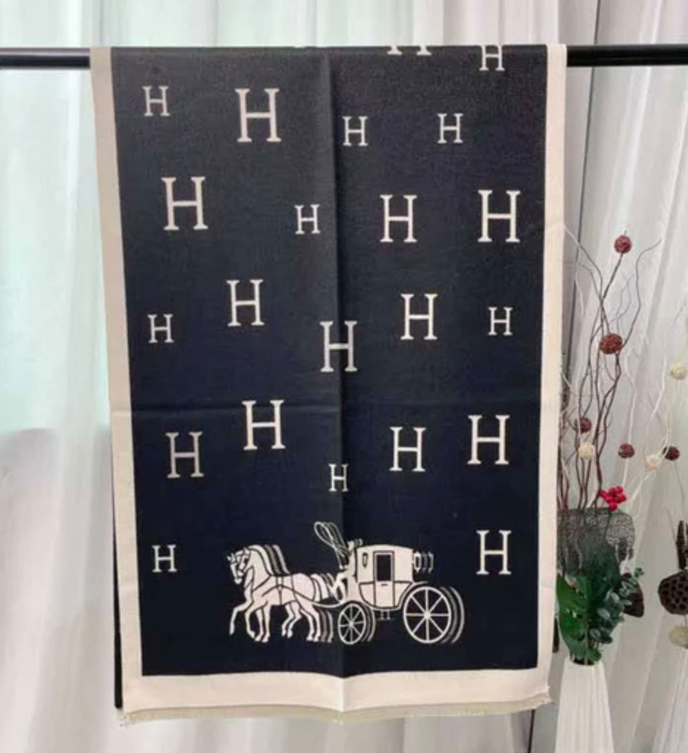 Carriage Black Scarf - Orchid Boutique - Orchid Boutique